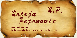 Mateja Pejanović vizit kartica